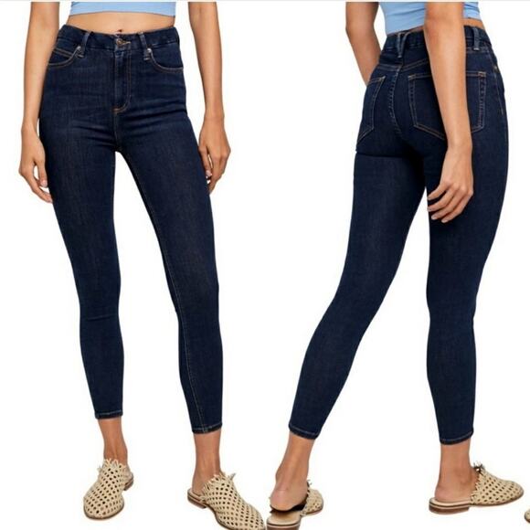 We the Free People Montana High Rise Skinny Jeans. Dark Rinse. Size 25. NWT - Picture 2 of 13